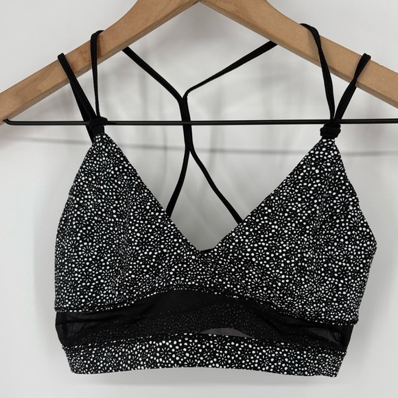 Lululemon Go With The Flow Top Freckle Flower Black White / Black - Picture 5 of 10